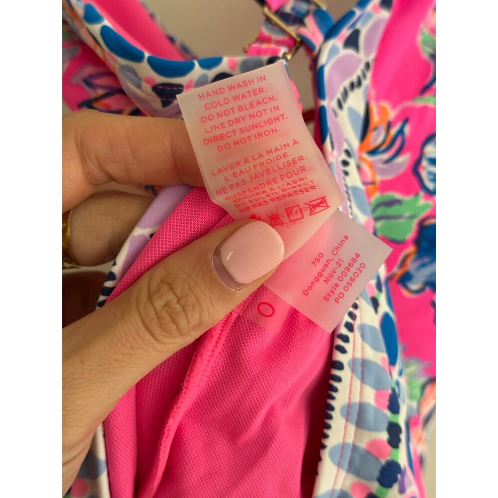 LILLY PULITZER Last Bud Not Least Ester One Piece Swimsuit Size 0 - Picture 7 of 11